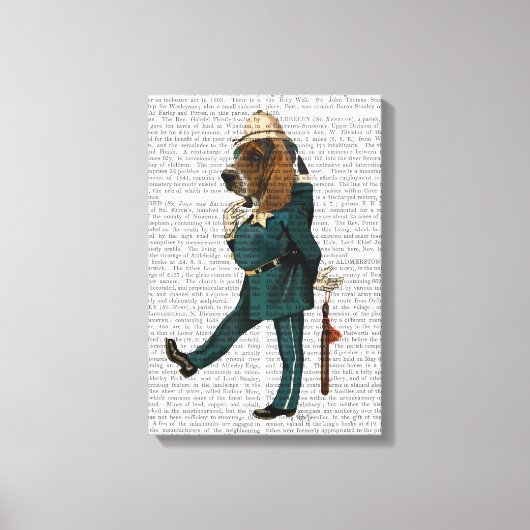 Basset Hound Policeman Canvas Afdruk (Voorkant)