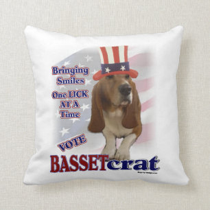 Basset Hound Political Humor Kussen