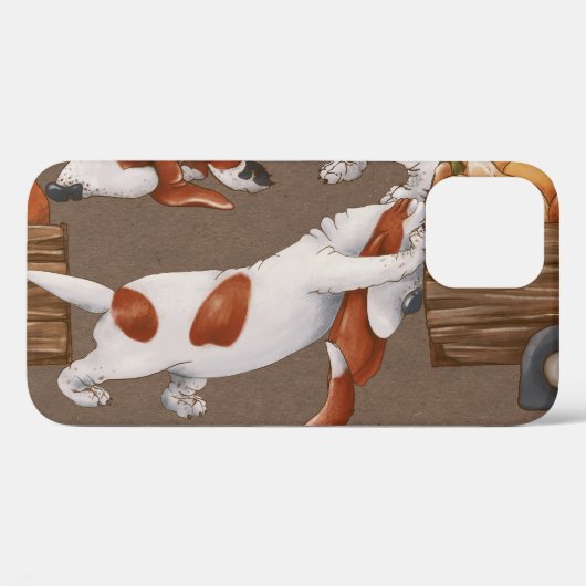 Basset Hound Pumpkin Oogstpatroon Case-Mate iPhone Case (Achterkant (horizontaal))