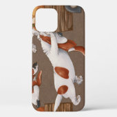 Basset Hound Pumpkin Oogstpatroon Case-Mate iPhone Case (Achterkant)