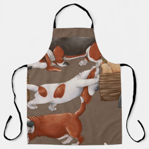 Basset Hound Pumpkin Oogstpatroon Schort