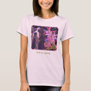 Basset Hound Puppy Bloesem Honden Kunst T-shirt