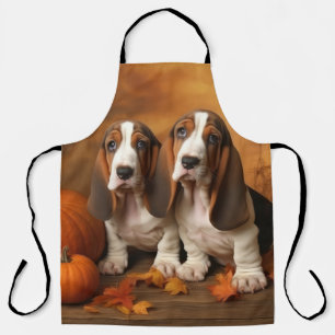 Basset Hound Puppy Herfst Verrukking Pompoen Schort