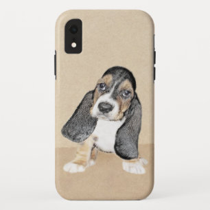 Basset Hound Puppy Painting - Oorspronkelijke hond iPhone XR Hoesje