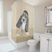 Basset Hound Puppy Painting - Oorspronkelijke hond Douchegordijn (In situ)