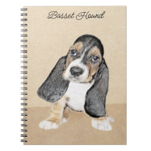 Basset Hound Puppy Painting - Oorspronkelijke hond Notitieboek