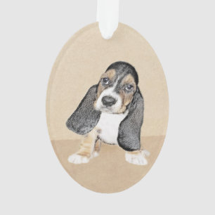 Basset Hound Puppy Painting - Oorspronkelijke hond Ornament