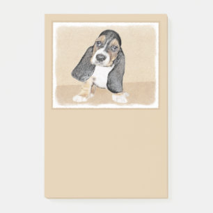 Basset Hound Puppy Painting - Oorspronkelijke hond Post-it® Notes