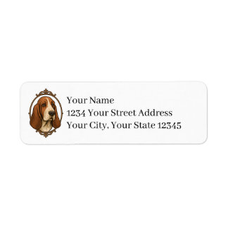 Basset Hound Retouradreslabels Etiket