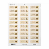 Basset Hound Return Address Label (Full Sheet)