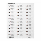 Basset Hound Return Address Label (Full Sheet)