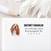 Basset Hound Return Address Labels (Insitu)