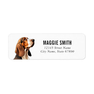 Basset Hound Return Address Labels