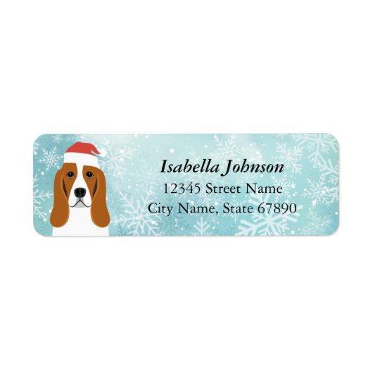 Basset Hound Return Address Labels (Voorkant)