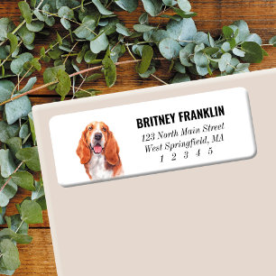 Basset Hound Return Address Labels