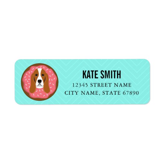 Basset Hound Return Address Labels (Voorkant)