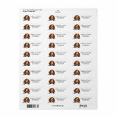 Basset Hound Return-adres Etiket (Full Sheet)