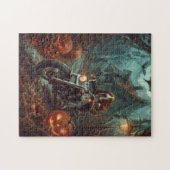 Basset Hound Riding Motorfiets Halloween Eng Legpuzzel (Horizontaal)