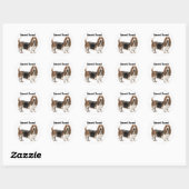 Basset Hound Ronde Sticker (Vel)