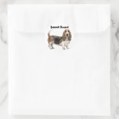 Basset Hound Ronde Sticker (Tas)