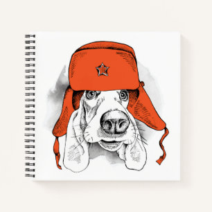 Basset Hound Rood Pet Ushanka Notitieboek