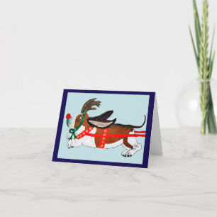 Basset Hound Rudolph de Rendier met de Rode Neus