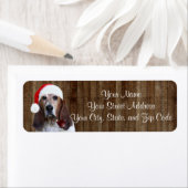 Basset Hound Santa Etiket (Insitu)