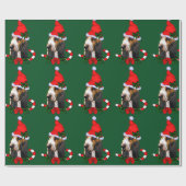 Basset Hound Santa Hat Kerstmis Cadeaupapier (Vlak)