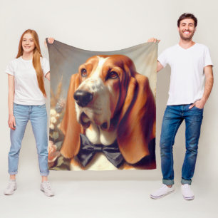 Basset Hound Schilderen Fleece Deken