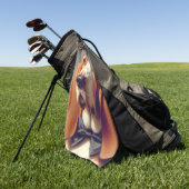  Basset Hound Schilderen Golfhanddoek (Groen)