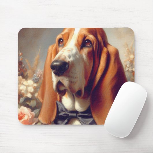  Basset Hound Schilderen Muismat (Met muis)