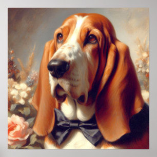 Basset Hound Schilderen Poster