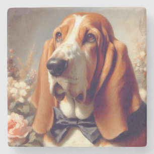Basset Hound Schilderen Stenen Onderzetter
