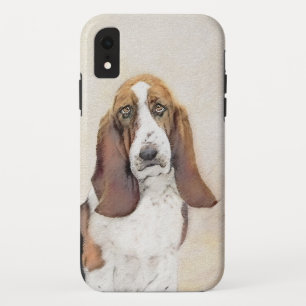 Basset Hound-schildering - Kute Original Dog Art iPhone XR Hoesje