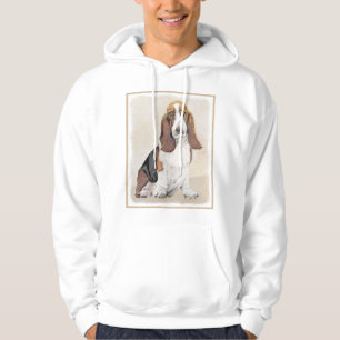 Basset Hound-schildering - Kute Original Dog Art Hoodie