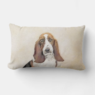 Basset Hound-schildering - Kute Original Dog Art Kussen