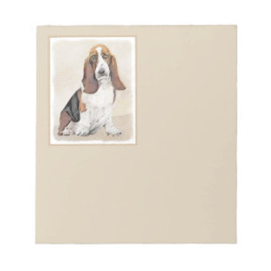 Basset Hound-schildering - Kute Original Dog Art Notitieblok