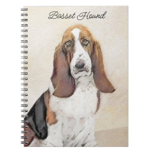 Basset Hound-schildering - Kute Original Dog Art Notitieboek