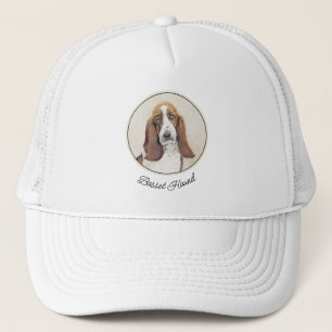 Basset Hound-schildering - Kute Original Dog Art Trucker Pet