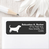 Basset Hound Silhouette Return Address Labels (Insitu)