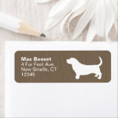 Basset Hound Silhouette Return Address Labels (Insitu)