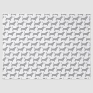Basset Hound Silhouettes Patroon Tissuepapier