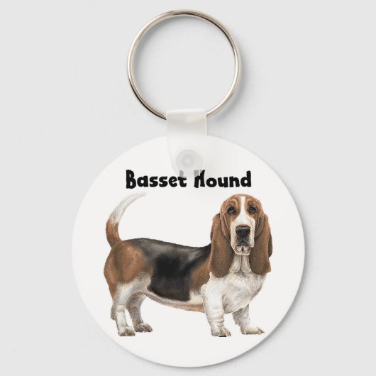Basset Hound Sleutelhanger (Voorkant)