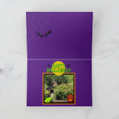 Basset Hound "Sorcière" sur la drôle carte d'Hallo (Intérieur)