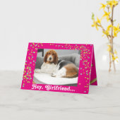 Basset Hound "spa day" Carte d'anniversaire (Fleur jaune)