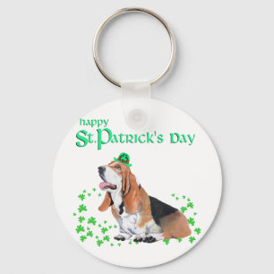 Basset Hound St. Patrick's Day Sleutelhanger