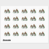 Basset Hound Stickers Chiot (Feuille)