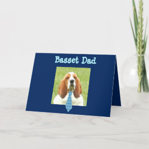 Basset Hound sur carte Fête des pères