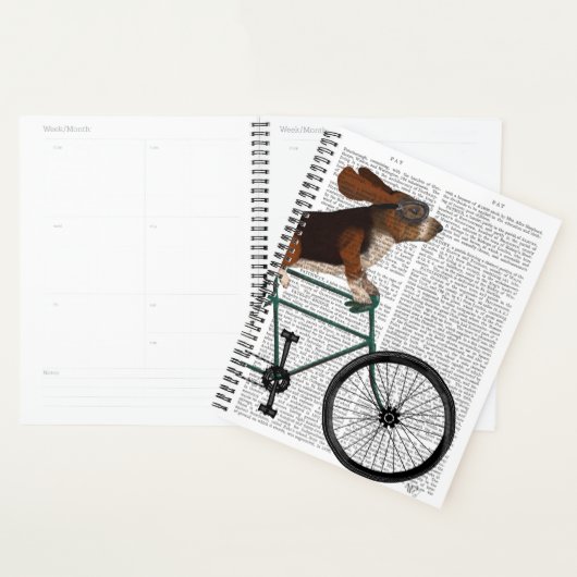 Basset Hound sur vélo (Devant avec enveloppe)