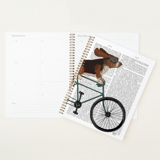 Basset Hound sur vélo (Devant avec enveloppe)